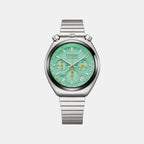 Women Quartz Green Dial Chronograph Stainless Steel Watch AN3660-73X