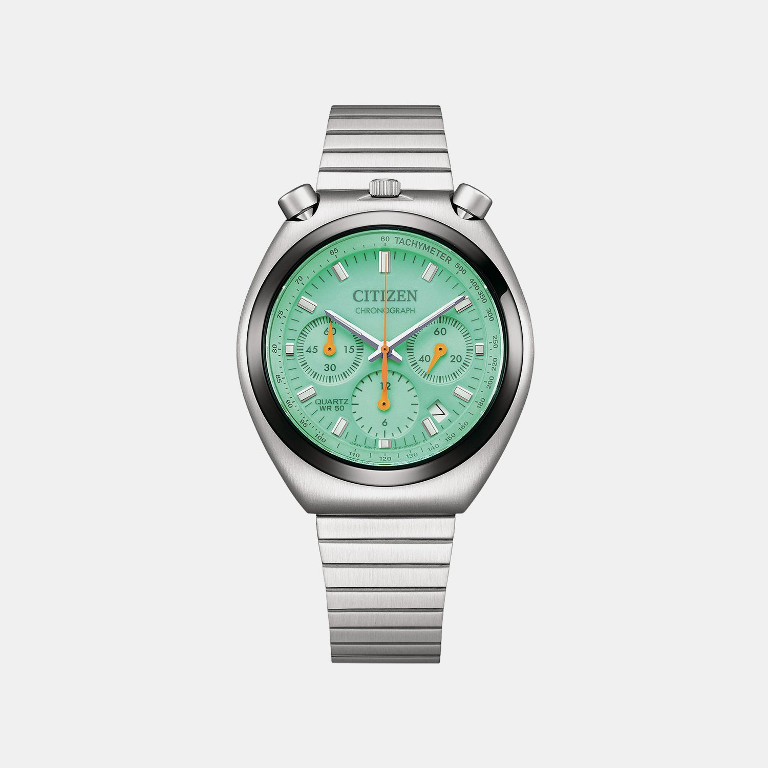 Women Quartz Green Dial Chronograph Stainless Steel Watch AN3660-73X