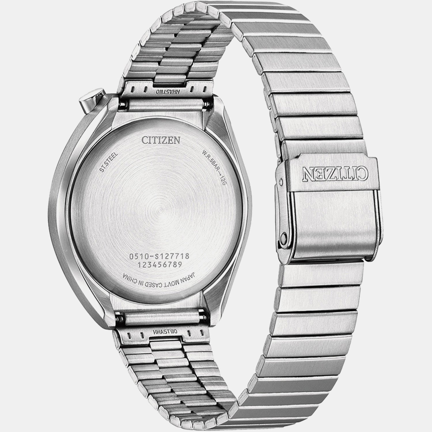 Men Quartz Orange Dial Chronograph Stainless Steel Watch AN3660-81X