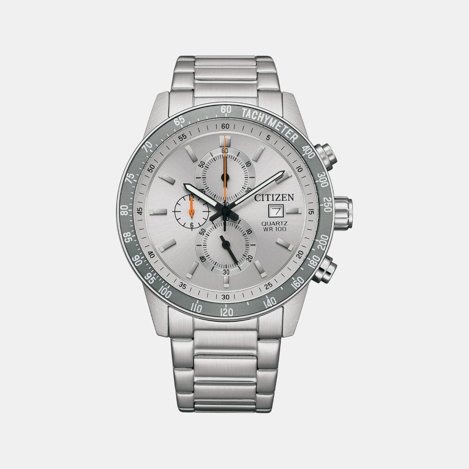 Men Quartz Grey Dial Chronograph Stainless Steel Watch AN3688-58H