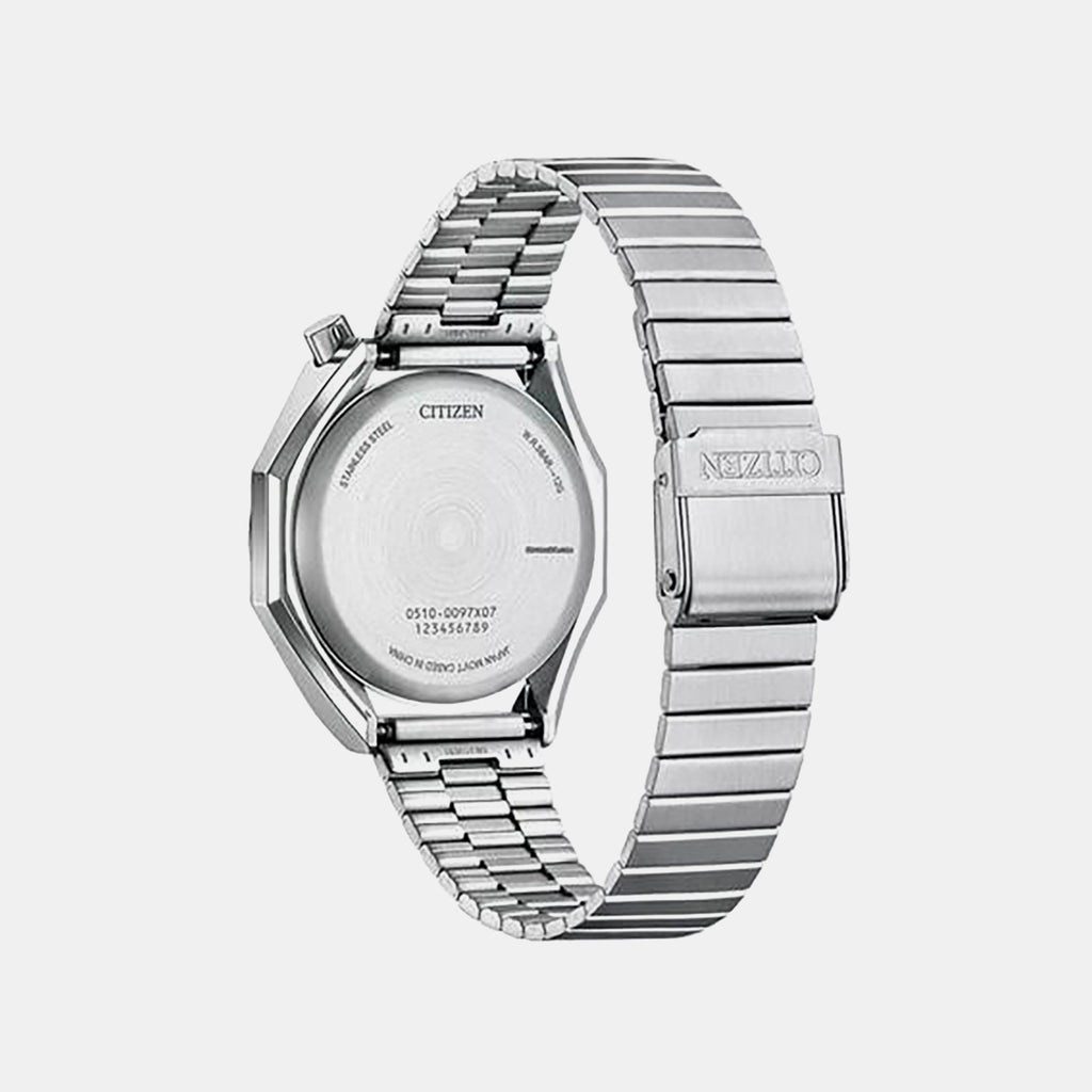 Tsuno Men Quartz Black Dial Chronograph Stainless Steel Watch AN3700-54E