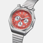 Tsuno Bullhead Men Quartz Pink Dial Chronograph Stainless Steel Watch AN3700-89Z