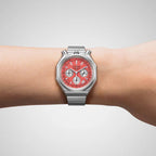 Tsuno Bullhead Men Quartz Pink Dial Chronograph Stainless Steel Watch AN3700-89Z