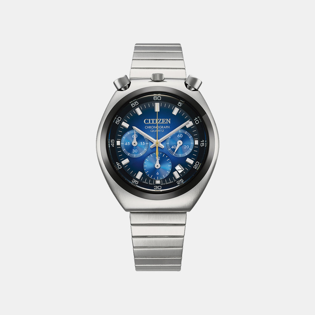Tsuno Men Quartz Blue Dial Chronograph Stainless Steel Watch AN3714-68L