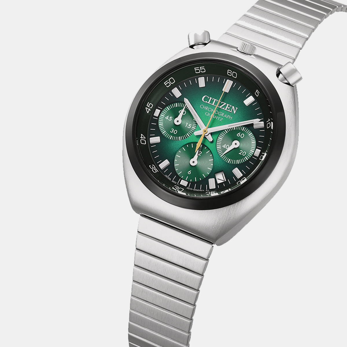 Tsuno Men Quartz Green Dial Chronograph Stainless Steel Watch AN3714-76W