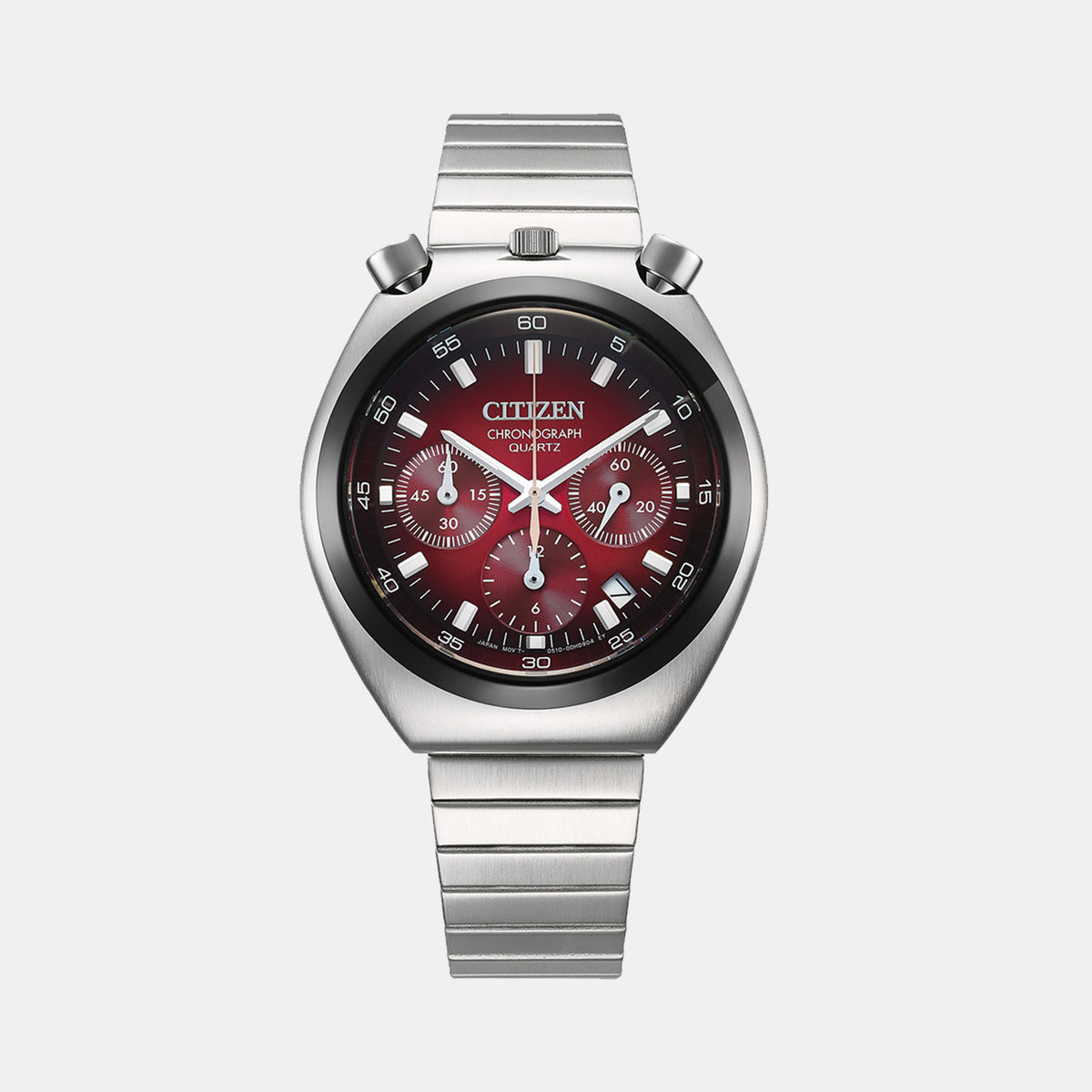 Tsuno Men Quartz Red Dial Chronograph Stainless Steel Watch AN3714-84Z