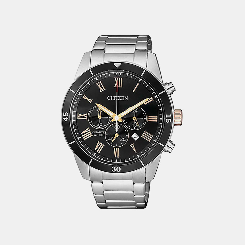 Men Quartz Black Dial Chronograph Watch AN8168-51H