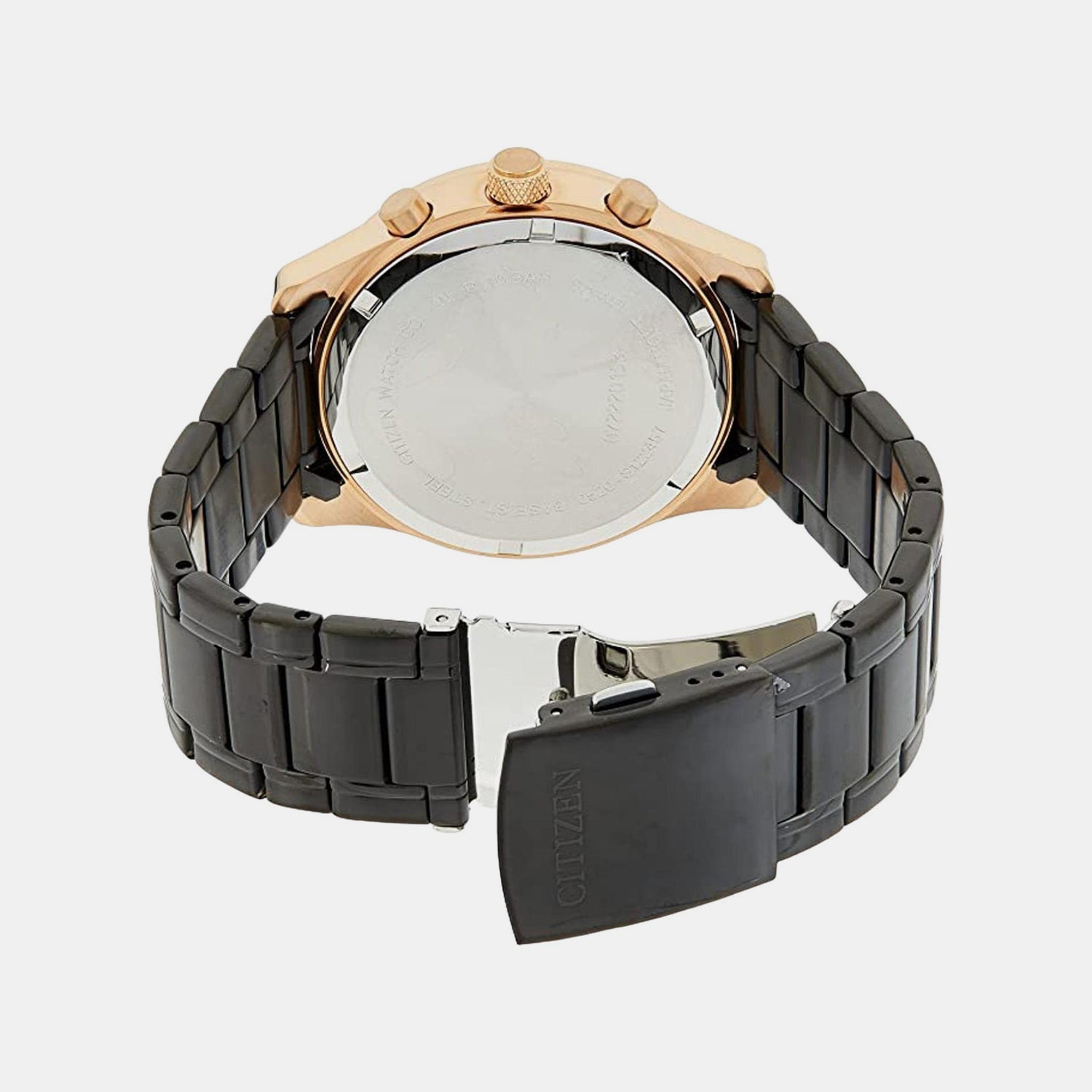 Men Quartz Black Dial Chronograph Stainless Steel Watch AN8196-55E