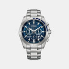 Men Quartz Blue Dial Chronograph Stainless Steel Watch AN8201-57L