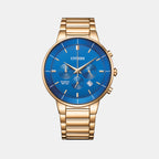 Men Quartz Blue Dial Chronograph Stainless Steel Watch AN8223-54L