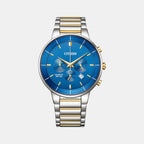 Men Quartz Blue Dial Chronograph Stainless Steel Watch AN8224-51L