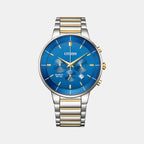 Men Quartz Blue Dial Chronograph Stainless Steel Watch AN8224-51L