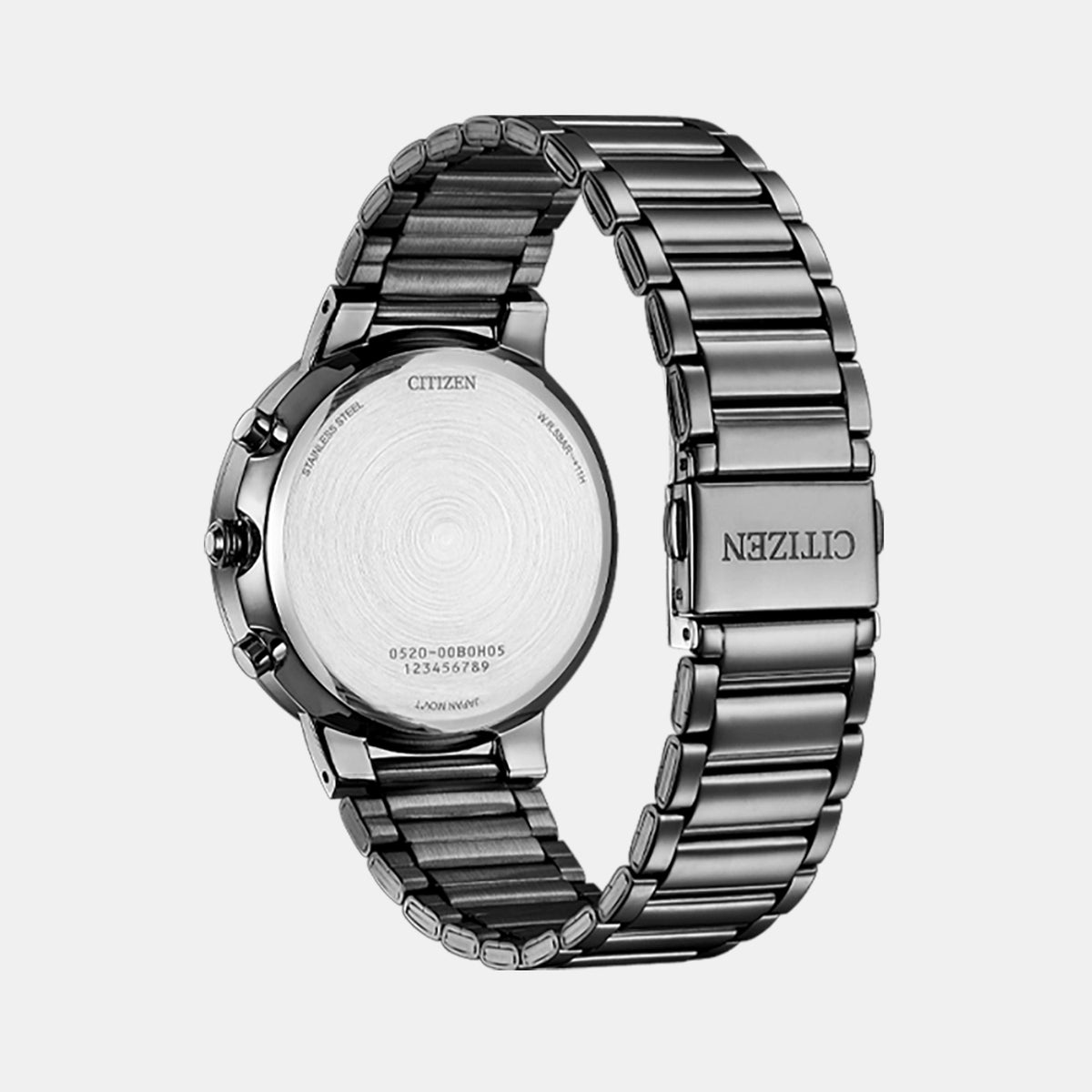 Men Quartz Grey Dial Chronograph Stainless Steel Watch AN8227-53H