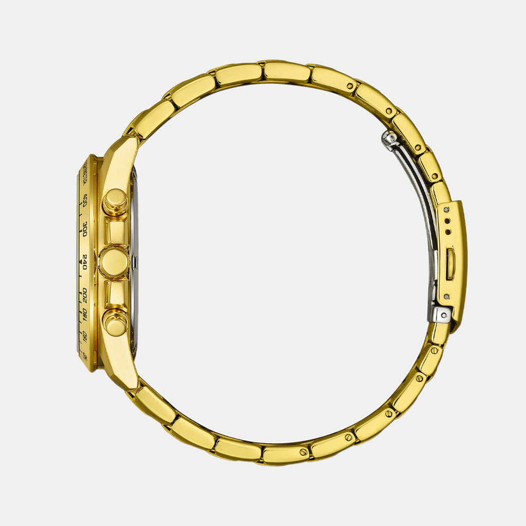 Men Quartz White Dial Chronograph Stainless Steel Watch AN8232-53A