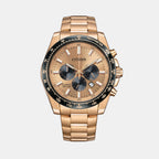 Men Quartz Rose Gold Dial Chronograph Stainless Steel Watch AN8236-52P