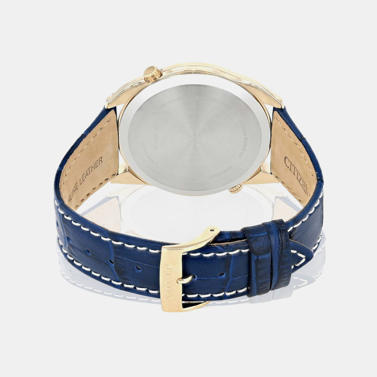 Dual Time Men Quartz Blue Dial Chronograph Leather Watch AO3033-00L
