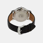 Men Quartz Silver Dial Analog Leather Watch AO9000-06B