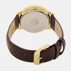 Fashion Men Quartz Silver Dial Multi-Function Leather Watch AP6718X1