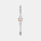 Vintage Unisex Quartz Orange Dial Analog-Digital Stainless Steel Watch D430