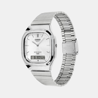 Vintage Unisex Quartz White Dial Analog-Digital Stainless Steel Watch AQ-240E-7ADF D420