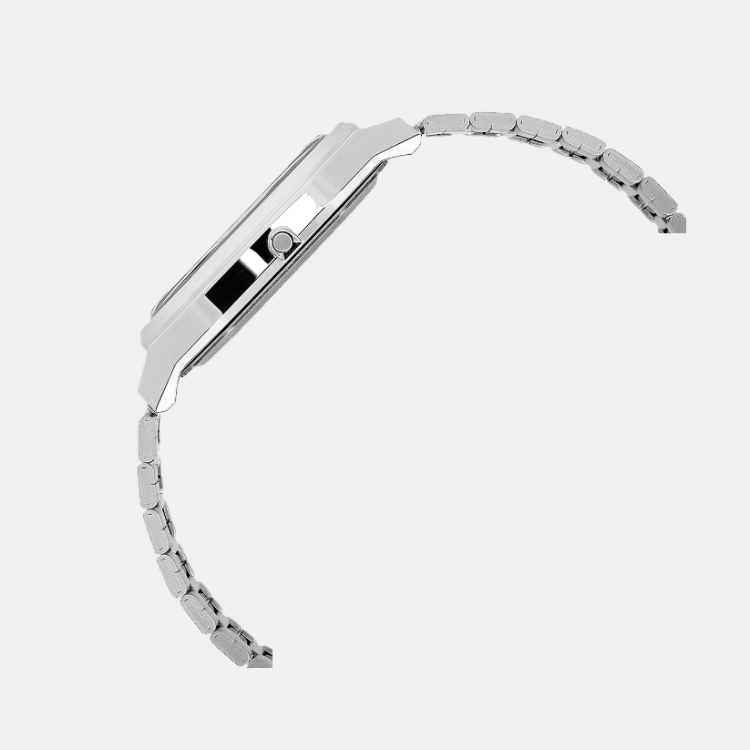 Vintage Unisex Quartz White Dial Analog-Digital Stainless Steel Watch AQ-240E-7ADF D420