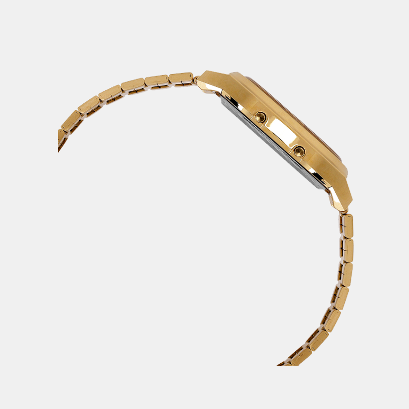 Vintage Unisex Quartz Gold Dial Analog-Digital Stainless Steel Watch AQ-240EG-9ADF D421