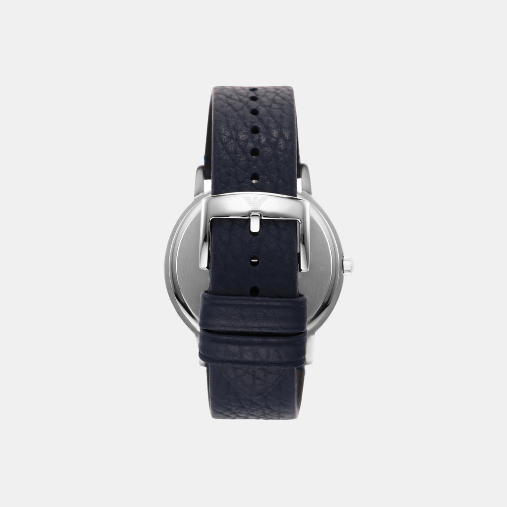 Emporio Armani Leather Blue watch