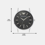 Renato Men Quartz Black Dial Analog Stainless Steel Watch AR11181