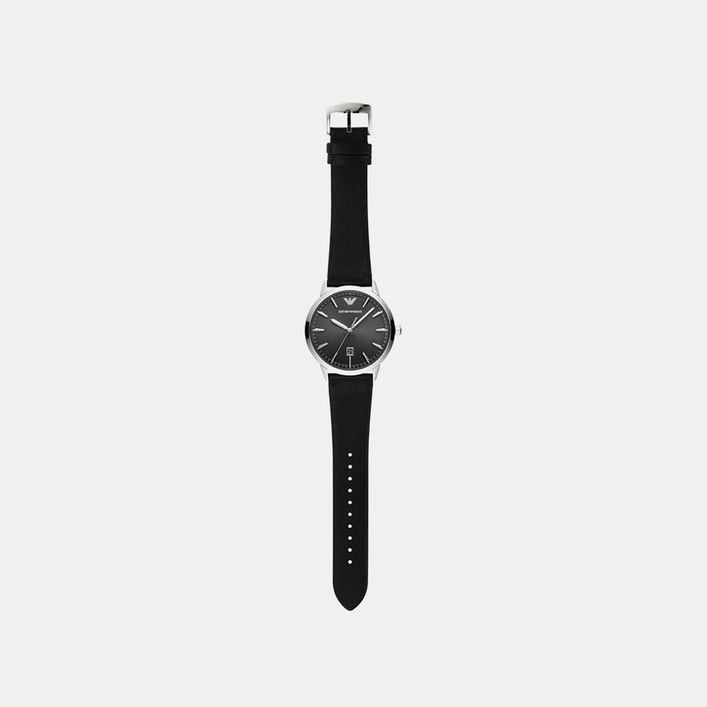 Ruggero Men Quartz Black Dial Analog Leather Watch AR11193