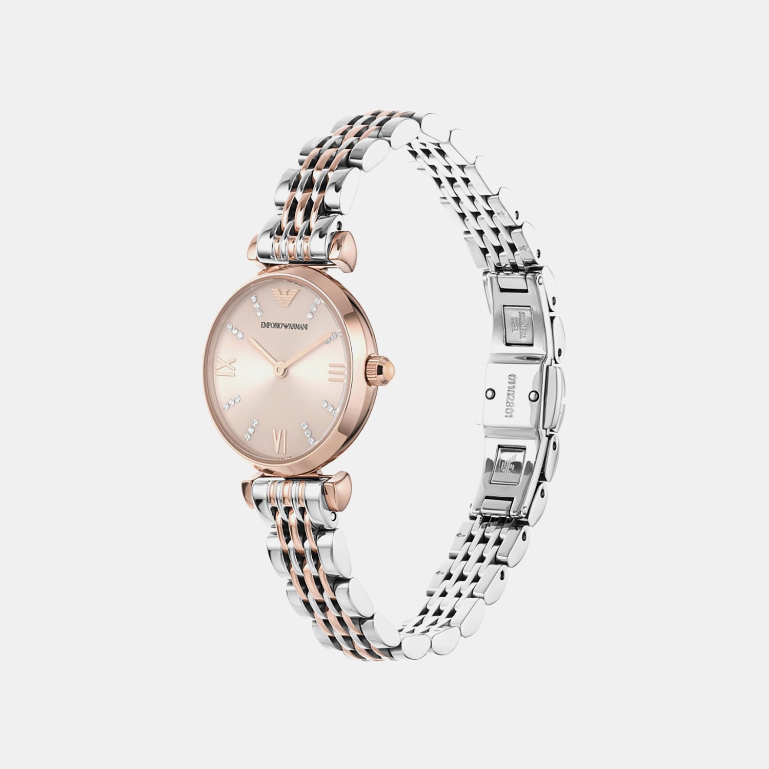 Gianni T-Bar Women Quartz Pink Dial Analog Stainless Steel Watch AR11223