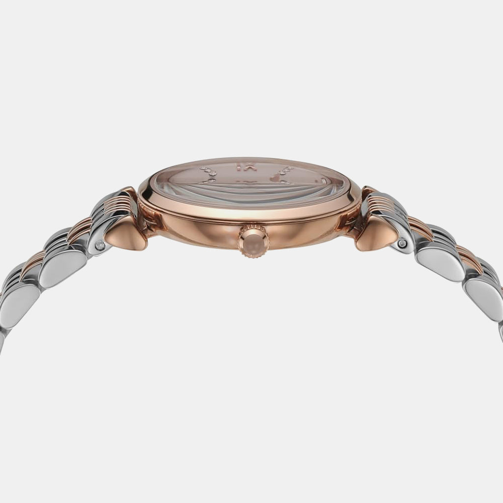 Gianni T-Bar Women Quartz Pink Dial Analog Stainless Steel Watch AR11223