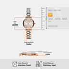 Gianni T-Bar Women Quartz Pink Dial Analog Stainless Steel Watch AR11223