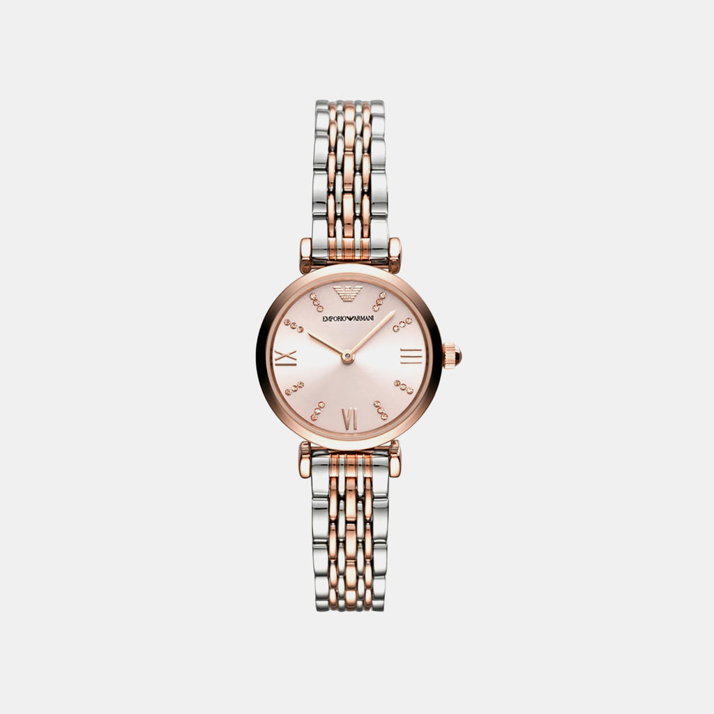 Gianni T-Bar Women Quartz Pink Dial Analog Stainless Steel Watch AR11223