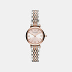 Gianni T-Bar Women Quartz Pink Dial Analog Stainless Steel Watch AR11223