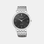 Eco-Drive Men Quartz Black Dial Analog Stainless Steel Watch AR1130-81H