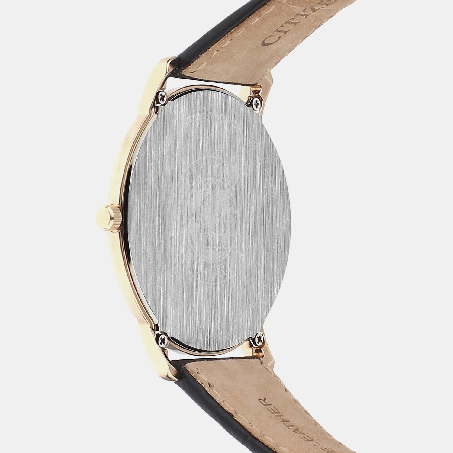 Eco-Drive Men Quartz White Dial Analog Leather Watch AR1133-23A