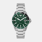 Men Quartz Green Dial Analog Stainless Steel Watch AR11338