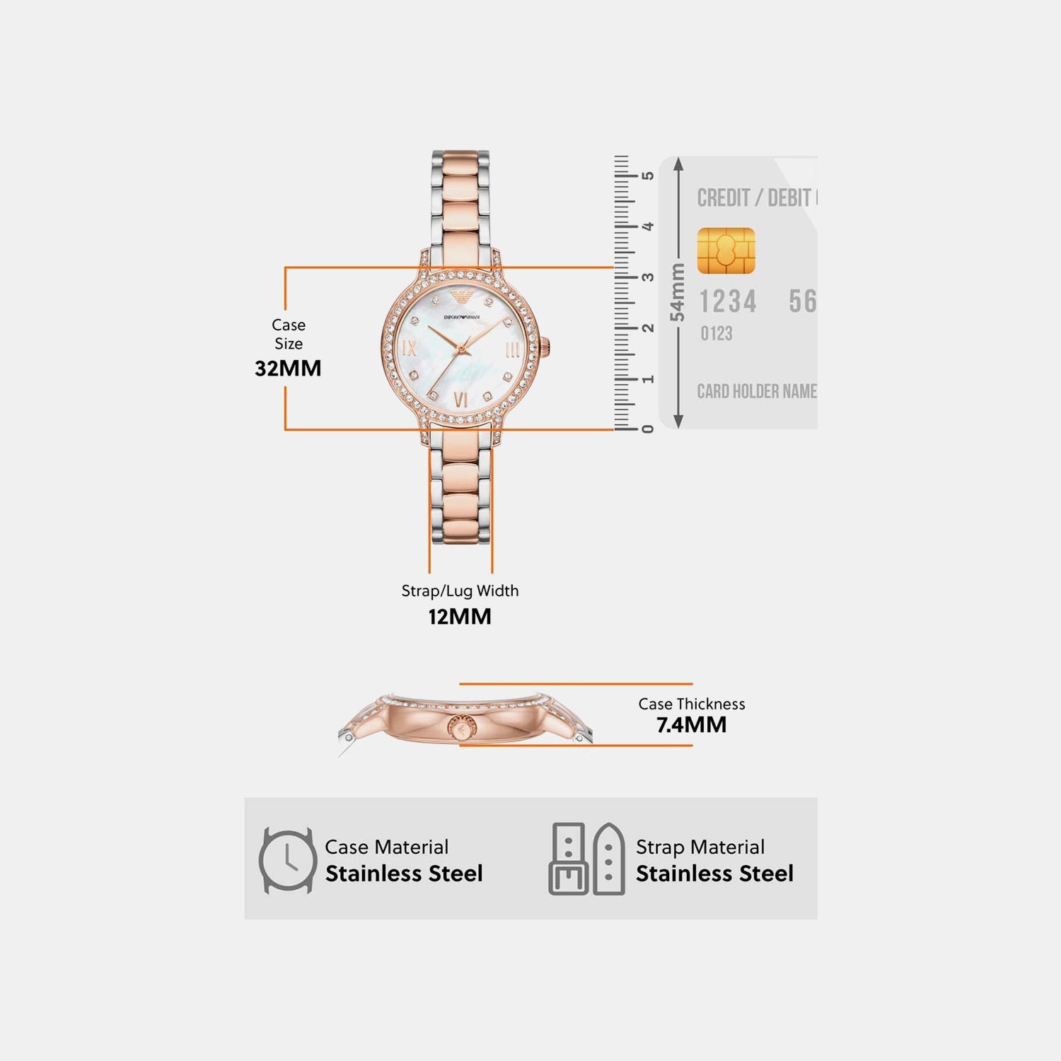 Cleo Women Quartz Silver Dial Analog Stainless Steel Watch AR11499