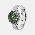 World Explorer Men Quartz Green Dial Chronograph Stainless Steel Watch AR11500