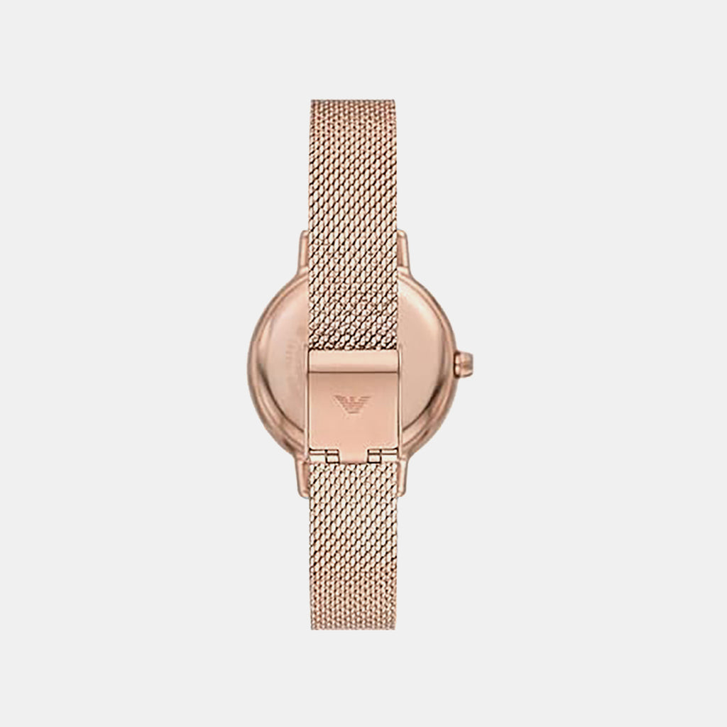 Cleo Women Quartz Rose Gold Dial Analog Mesh Watch AR11512