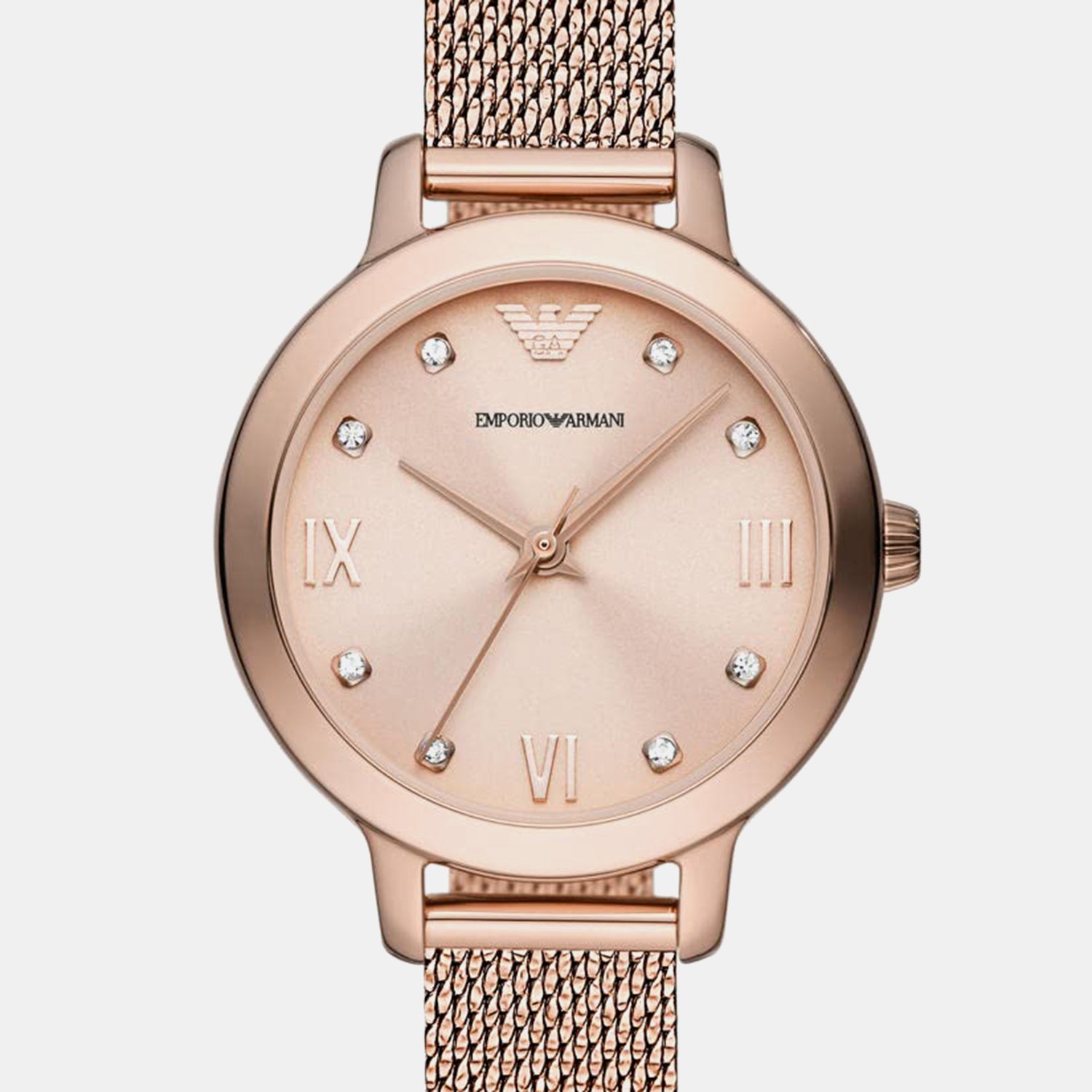 Cleo Women Quartz Rose Gold Dial Analog Mesh Watch AR11512