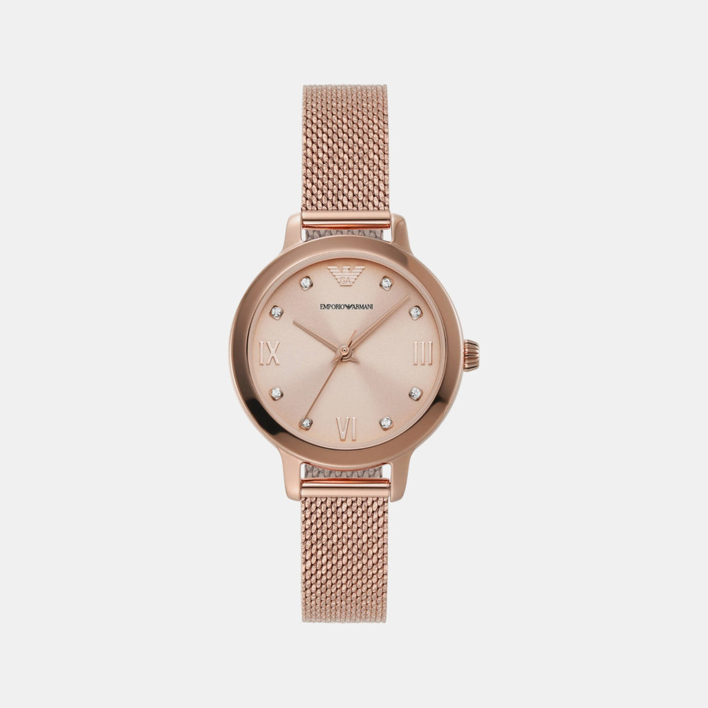 cleo Women Quartz Rose Gold Dial Analog Stainless Steel Watch AR11512