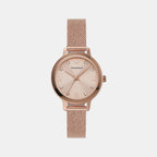 cleo Women Quartz Rose Gold Dial Analog Stainless Steel Watch AR11512