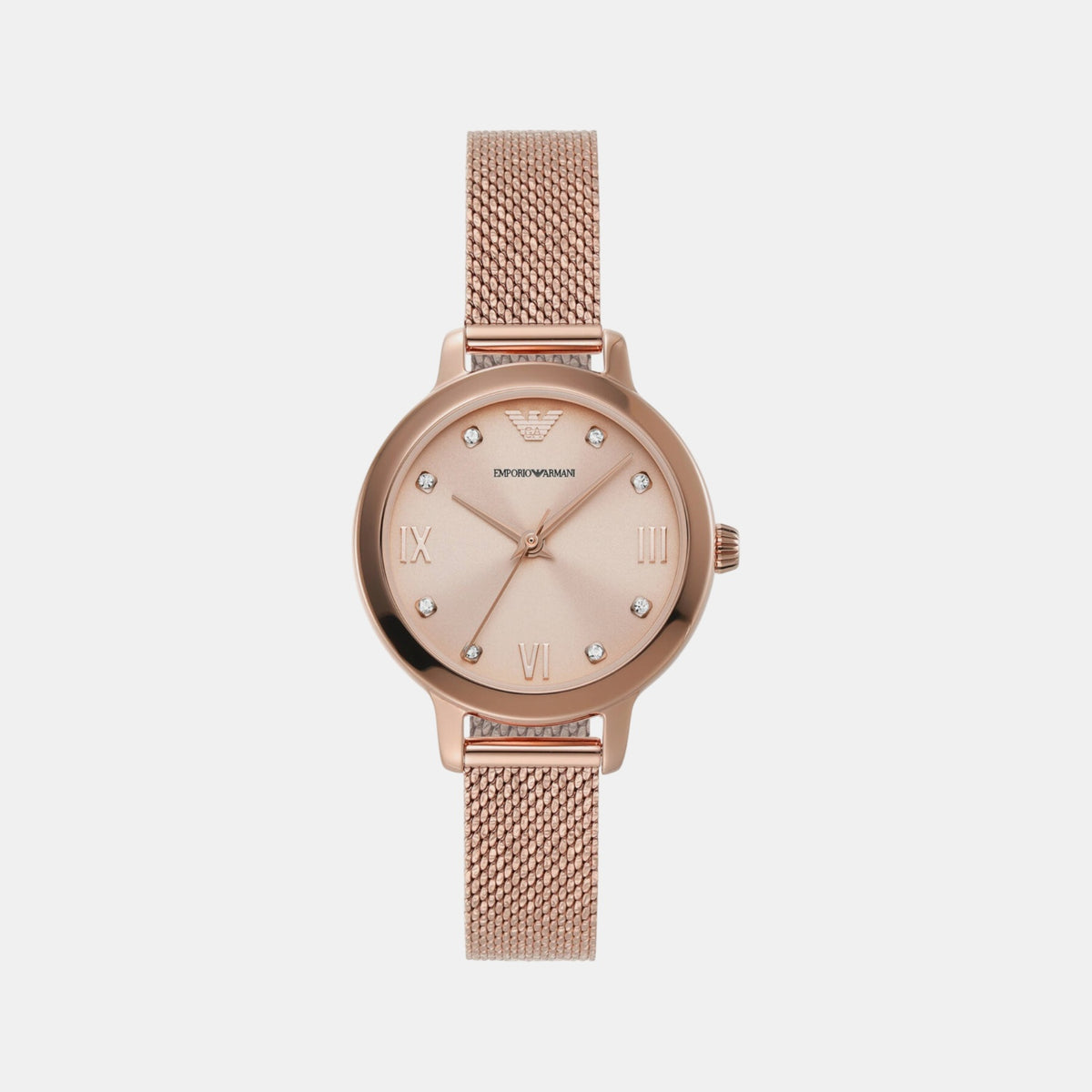 Cleo Women Quartz Rose Gold Dial Analog Mesh Watch AR11512