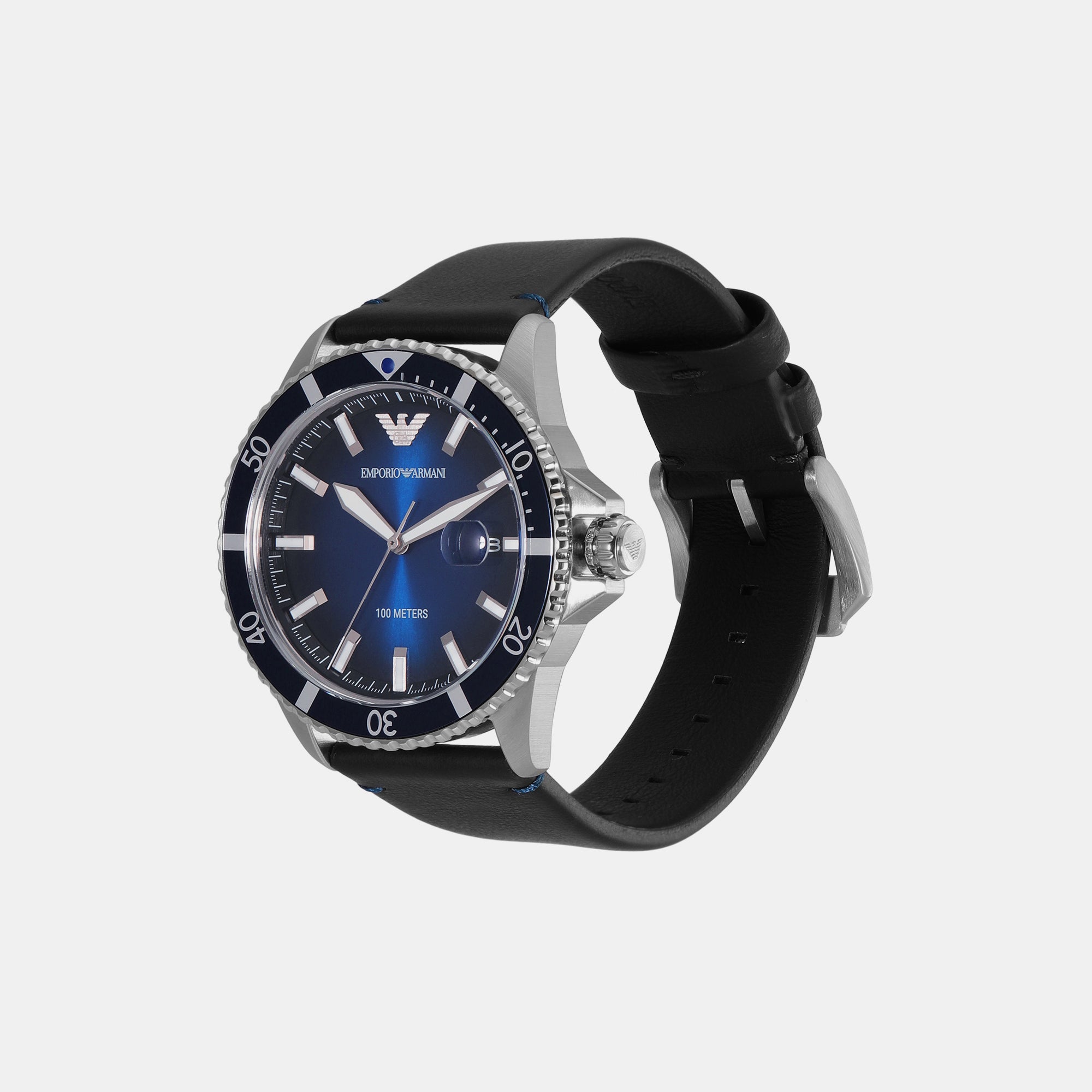 Emporio Armani Men Round Silver watch