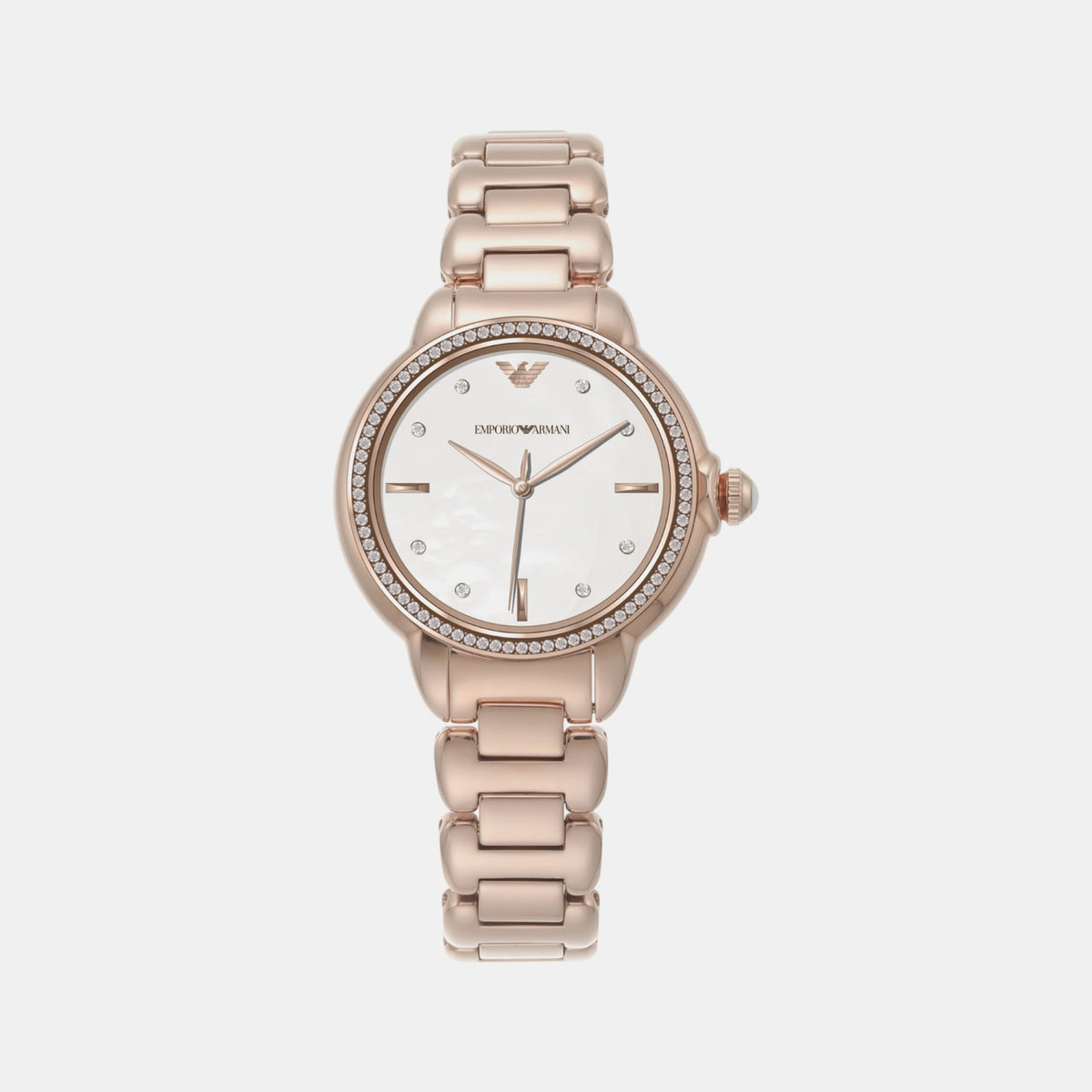 Women Quartz White Dial Analog Stainless Steel Watch AR11523