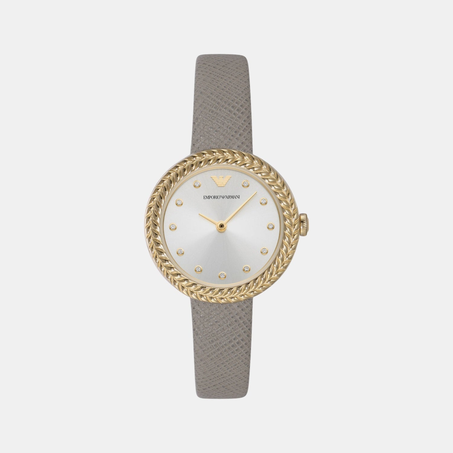 Women Quartz Silver Dial Analog Leather Watch AR11533