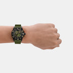 Men Quartz Green Dial Analog Polyester Watch AR11540