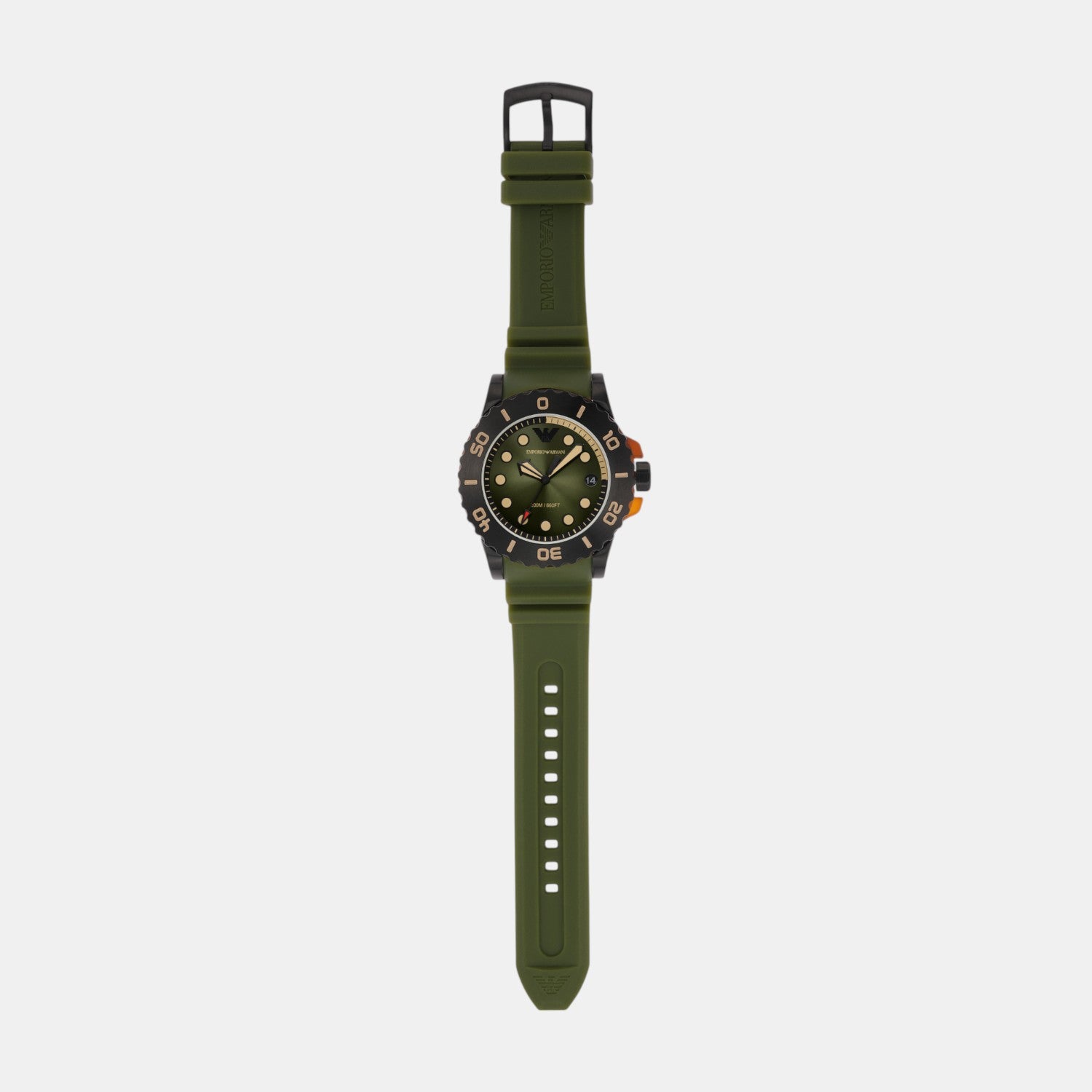 Men Quartz Green Dial Analog Polyester Watch AR11540