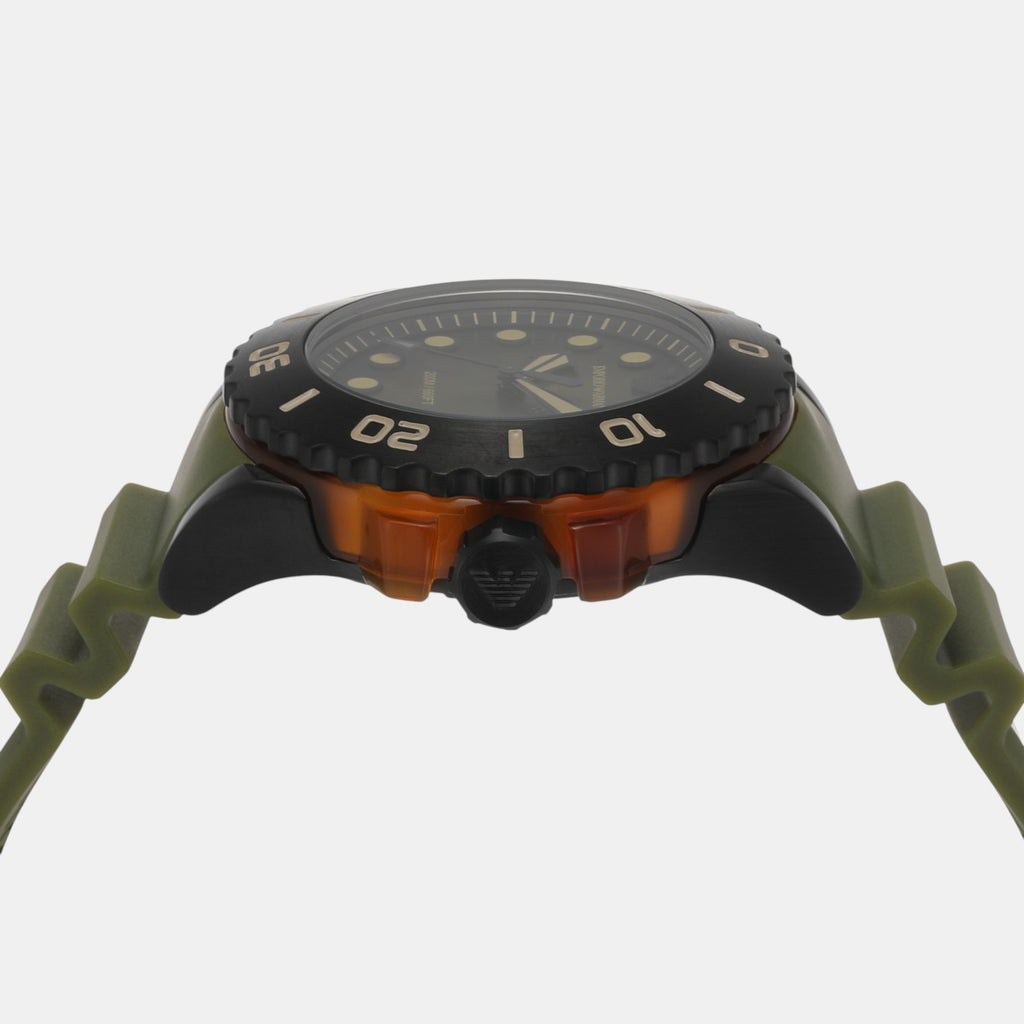 Men Quartz Green Dial Analog Polyester Watch AR11540